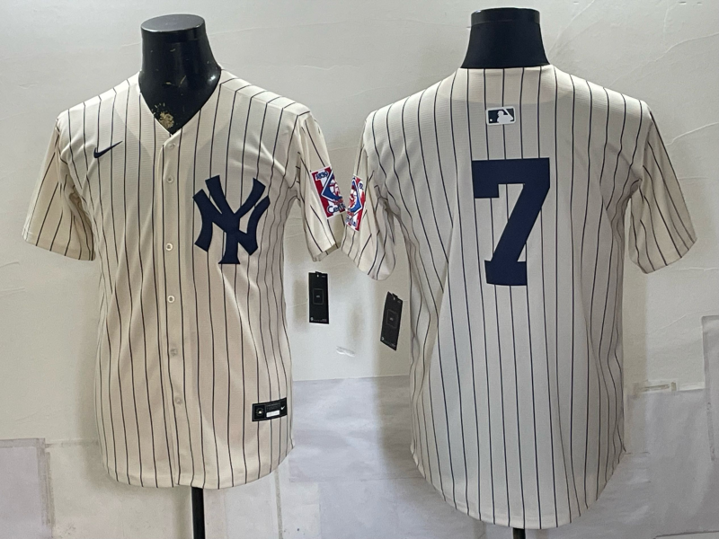 Men 2026 New York Yankees #7 white Nike MLB Jersey 080500->new york yankees->MLB Jersey